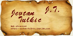 Jevtan Tulkić vizit kartica